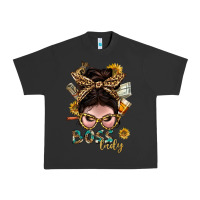 Pigment Black Western Messy Bun Boss Lady With Money Urban Heavy Tee - BundleAndBundleShop