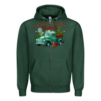 Sports Green small town christmas Zipper Hoodie - CowGirlArtShop