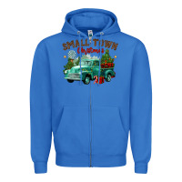 True Royal small town christmas Zipper Hoodie - CowGirlArtShop