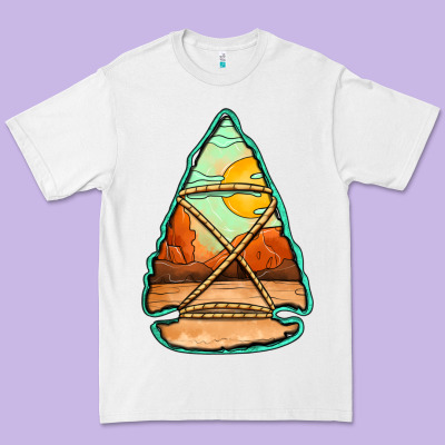 Western Desert Arrowhead Premium Tee Designed By Jasminsmagicworld