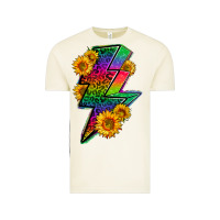 Vintage Arctic LGBTQ+ Lightnin' Bolt With Sunflower Vintage Tee - BundleAndBundleShop