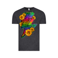 Vintage Black LGBTQ+ Lightnin' Bolt With Sunflower Vintage Tee - BundleAndBundleShop