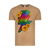 Vintage Camel LGBTQ+ Lightnin' Bolt With Sunflower Vintage Tee - BundleAndBundleShop