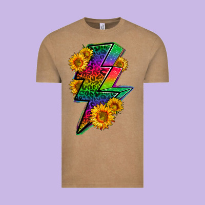 Lgbtq+ Lightnin' Bolt With Sunflower Vintage Tee Designed By Bundleandbundleshop