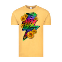 Vintage Mustard LGBTQ+ Lightnin' Bolt With Sunflower Vintage Tee - BundleAndBundleShop