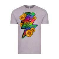 Vintage Zinc LGBTQ+ Lightnin' Bolt With Sunflower Vintage Tee - BundleAndBundleShop