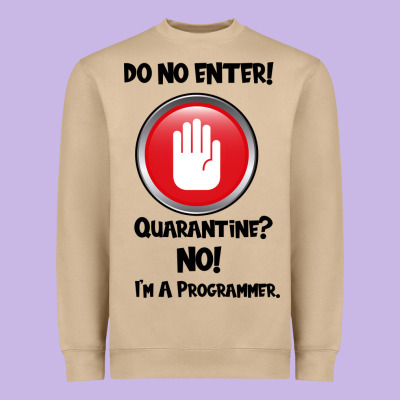I'm Not In Quarantine I'm A Programmer Heavyweight Sweatshirt Designed By Bettercallsaul