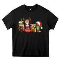 Black christmas baby calf coffee cups Heavy Core Tee - Jasminsmagicworld