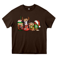 Chocolate Brown christmas baby calf coffee cups Heavy Core Tee - Jasminsmagicworld