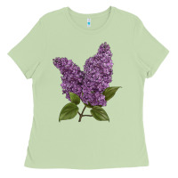 Matcha Purple Lilac Flower Illustrations Ladies Tee - LillyAllenDesigns
