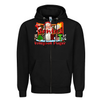 Black santas favorite volleyball player Zipper Hoodie - CowGirlArtShop