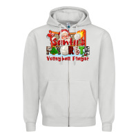 Dove Grey santas favorite volleyball player Zipper Hoodie - CowGirlArtShop