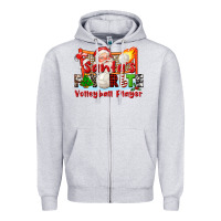 Heather Grey santas favorite volleyball player Zipper Hoodie - CowGirlArtShop