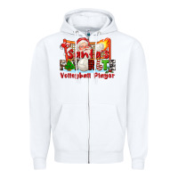 White santas favorite volleyball player Zipper Hoodie - CowGirlArtShop