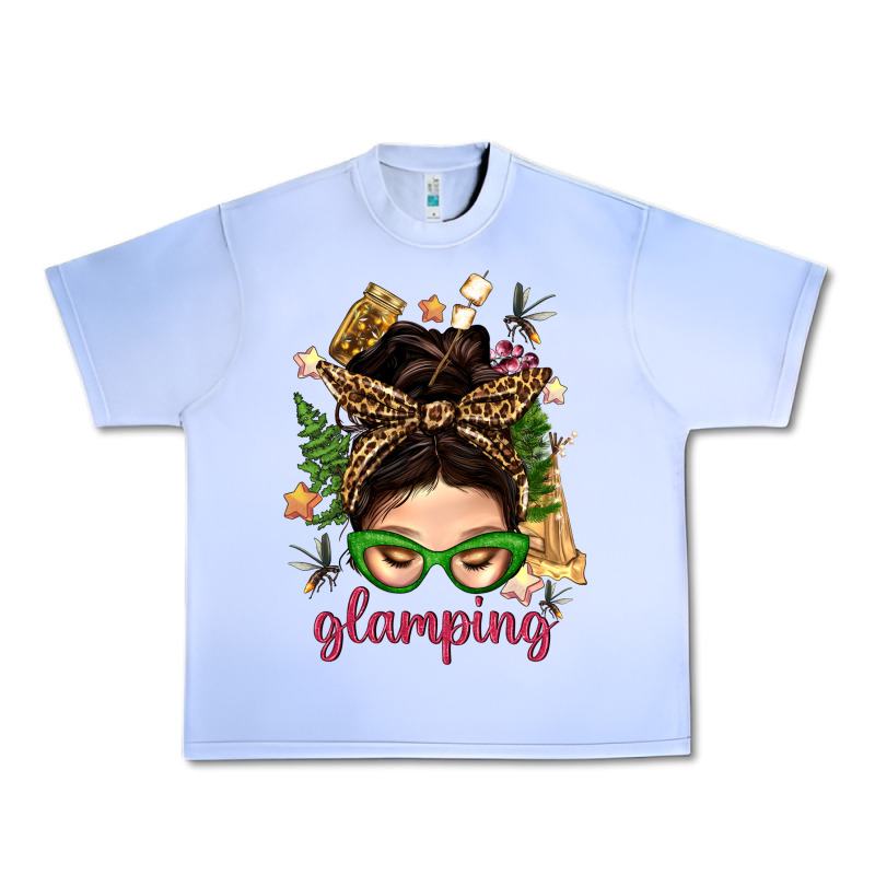 Glamping Messy Bun With Glamping Camp Tent Bbs Urban Heavy Tee by BundleAndBundleShop | Teevron