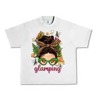 Lunar Rock Glamping Messy Bun With Glamping Camp Tent Bbs Urban Heavy Tee - BundleAndBundleShop