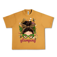 Peanut Butter Glamping Messy Bun With Glamping Camp Tent Bbs Urban Heavy Tee - BundleAndBundleShop