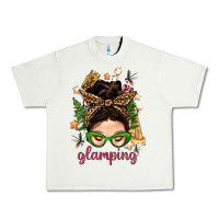 Pistachio Glamping Messy Bun With Glamping Camp Tent Bbs Urban Heavy Tee - BundleAndBundleShop