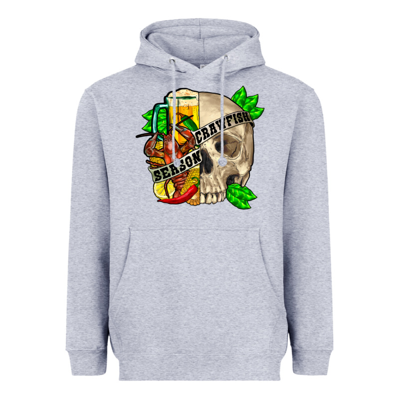 Skull Crawfish Season Heavyweight Hoodie by FaDigitalArtStudio | Teevron