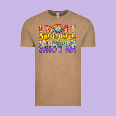 Lgbtq I Won't Apologize For Who I Am Vintage Tee Designed By Bundleandbundleshop