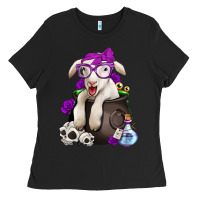 Black funny halloween lamb Ladies Tee - Jasminsmagicworld