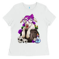 White funny halloween lamb Ladies Tee - Jasminsmagicworld