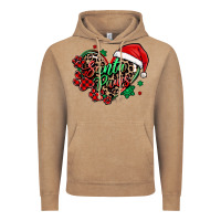 Vintage Coffee santa paws christmas heart Vintage Hoodie - MaliasSmallBusiness