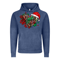 Vintage Denim santa paws christmas heart Vintage Hoodie - MaliasSmallBusiness
