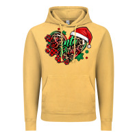 Vintage Mustard santa paws christmas heart Vintage Hoodie - MaliasSmallBusiness