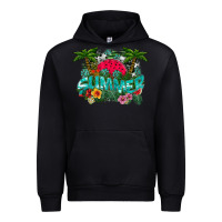 Black Summer Urban Hoodie - CowhideDigitalArt