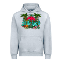 Heather Grey Summer Urban Hoodie - CowhideDigitalArt