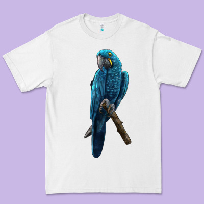 Hyacinth Macaw Premium Tee Designed By Lillyallendesigns
