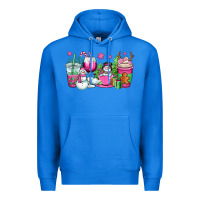 True Royal pink christmas snowman coffee cups Premium Hoodie - OliviaCreatesArt