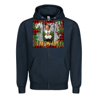 Navy omg santa i know him elf Zipper Hoodie - CowGirlArtShop