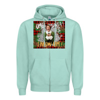 Seafoam omg santa i know him elf Zipper Hoodie - CowGirlArtShop