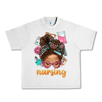 Lunar Rock Messy Bun Nursing With Leopard Glasses Bbs Urban Heavy Tee - BundleAndBundleShop