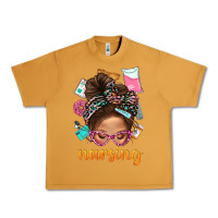 Peanut Butter Messy Bun Nursing With Leopard Glasses Bbs Urban Heavy Tee - BundleAndBundleShop