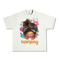 Pistachio Messy Bun Nursing With Leopard Glasses Bbs Urban Heavy Tee - BundleAndBundleShop