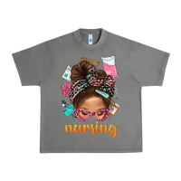 Tornado Messy Bun Nursing With Leopard Glasses Bbs Urban Heavy Tee - BundleAndBundleShop