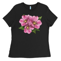 Black Wild Prairie Rose Illustrations Ladies Tee - LillyAllenDesigns