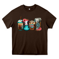 Chocolate Brown Baby calf coffee cups Heavy Core Tee - Jasminsmagicworld