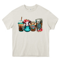 Cream Baby calf coffee cups Heavy Core Tee - Jasminsmagicworld