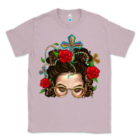 Lilac Messy Bun Mom Faith And Rose Classic Tee - BundleAndBundleShop