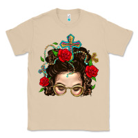 Mushroom Messy Bun Mom Faith And Rose Classic Tee - BundleAndBundleShop