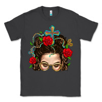 Smoke Messy Bun Mom Faith And Rose Classic Tee - BundleAndBundleShop