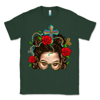 Sports Green Messy Bun Mom Faith And Rose Classic Tee - BundleAndBundleShop