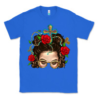 True Royal Messy Bun Mom Faith And Rose Classic Tee - BundleAndBundleShop