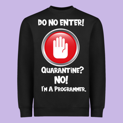 I'm Not In Quarantine I'm A Programmer Heavyweight Sweatshirt Designed By Bettercallsaul