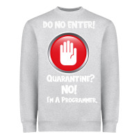 Heather Grey I'm Not In Quarantine I'm A Programmer Heavyweight Sweatshirt - Bettercallsaul