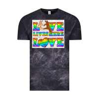 Cloud Black Western LGBTQ+ Love Lives Here Tumbler Vintage Tee - BundleAndBundleShop